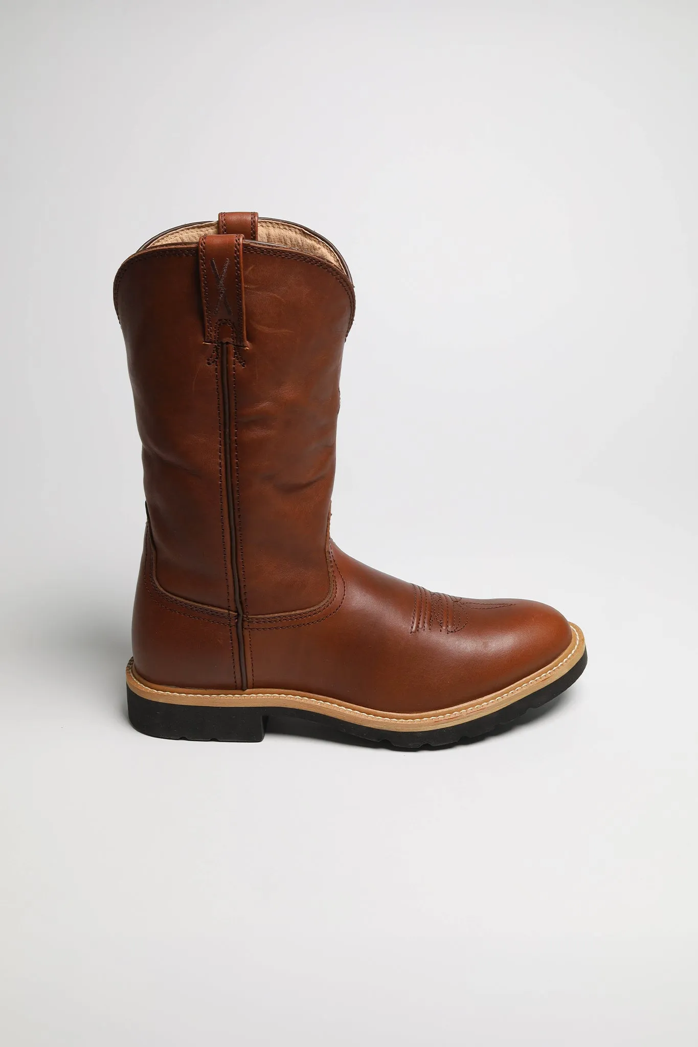 1736 COWBOY WORK PULL ON Damen Braun Westernreitstiefel