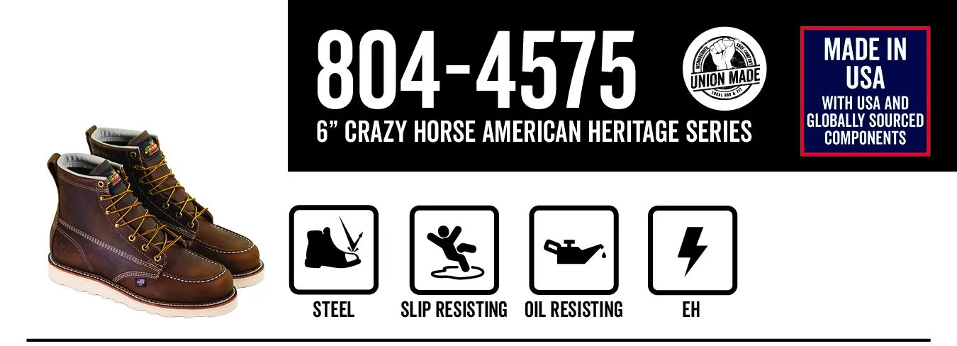 AMERICAN HERITAGE – 6″ Steel Toe TRAIL CRAZY HORSE - 804-4575