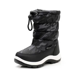 Apakowa Kids Boys Cold Weather Water Resistant Winter Snow Boots (Toddler/Little Kid/Big Kid)-FXJNKZK-H8326-black