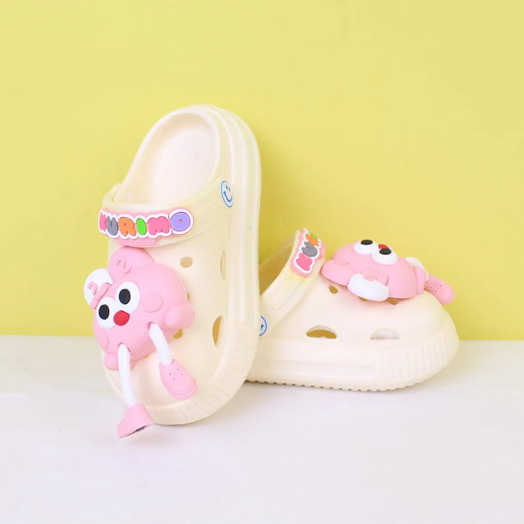 Attractive Funky Off White Flat Slides