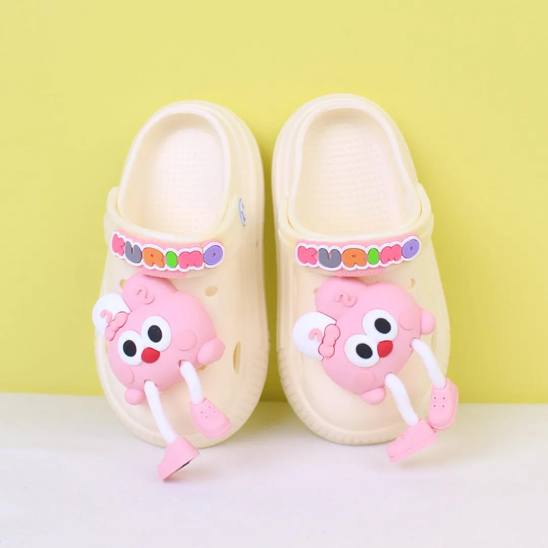 Attractive Funky Off White Flat Slides