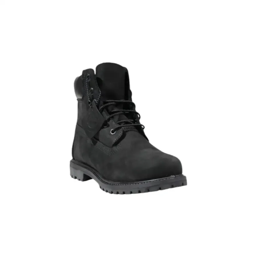 Black Leather Work Boot