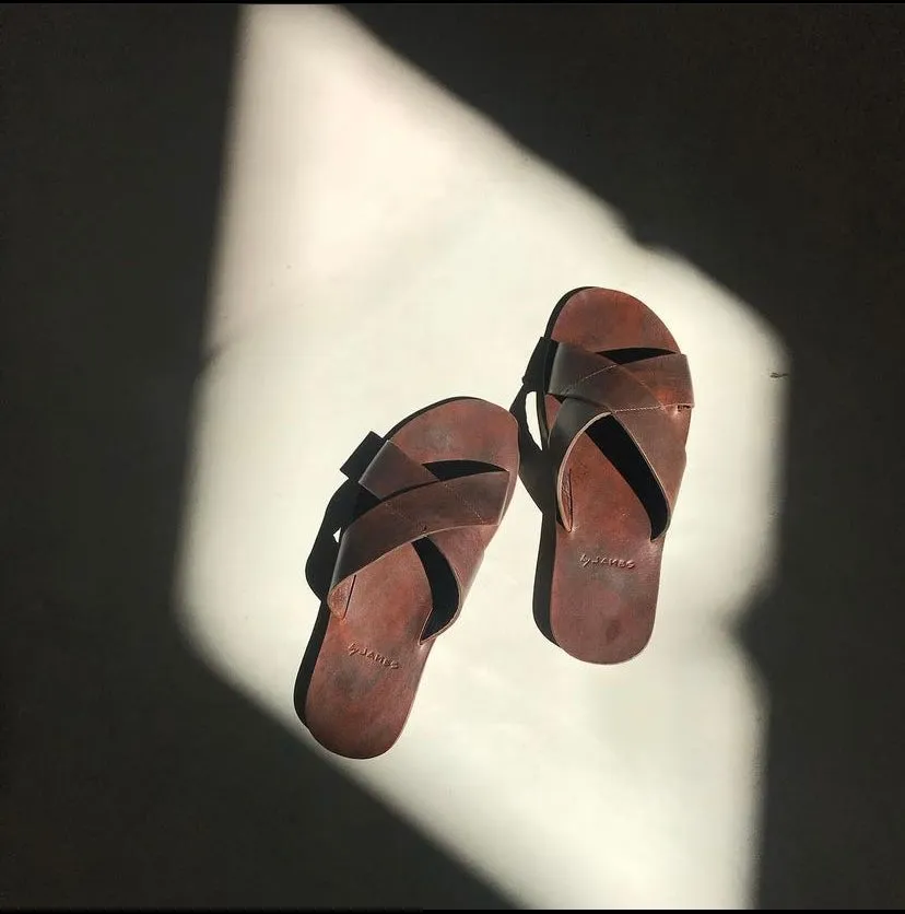 by James Men's Leo Sandal in Black