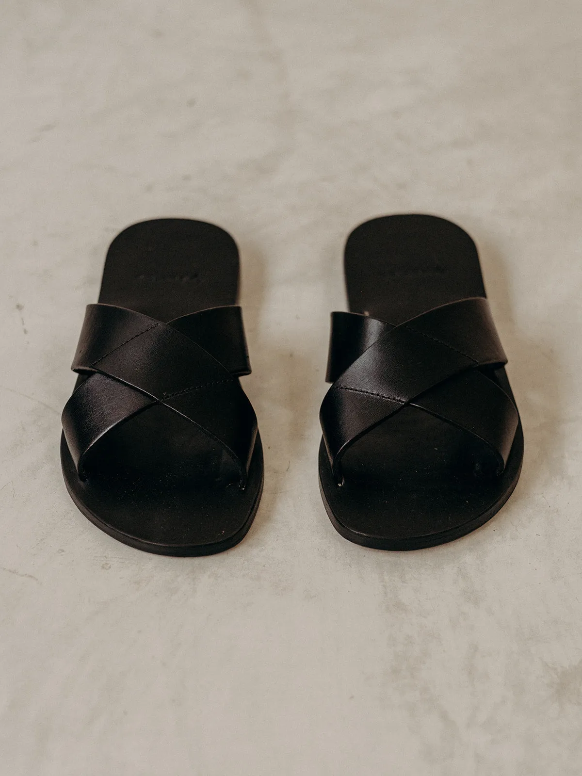by James Men's Leo Sandal in Black
