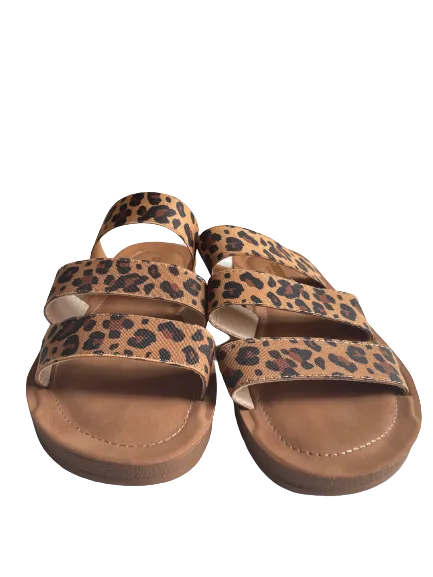 Cushionaire Memory Foam Leopard Sandals