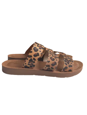 Cushionaire Memory Foam Leopard Sandals