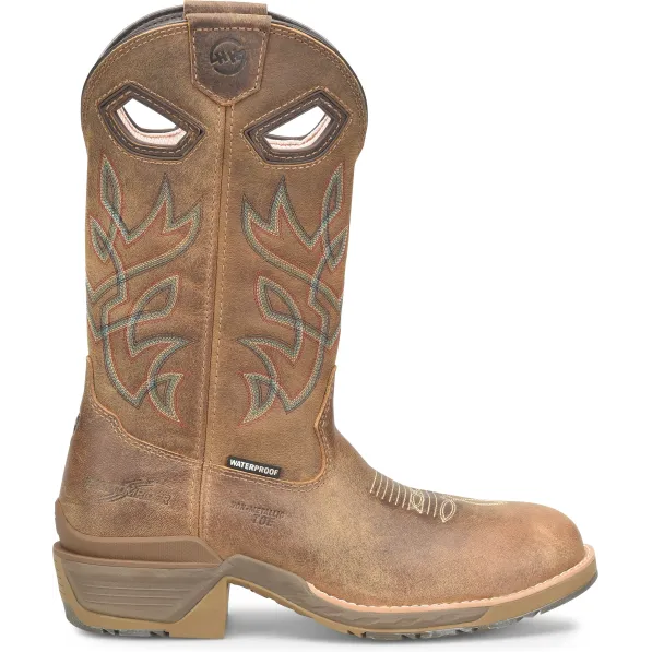 Double H Men's Cleave 12" Composite Toe Waterproof Western Work Boot - Brown - DH5422