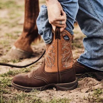 Durango Men's Rebel 11" Soft Toe Saddle Up Western Classic Boot- Brown- DB4442