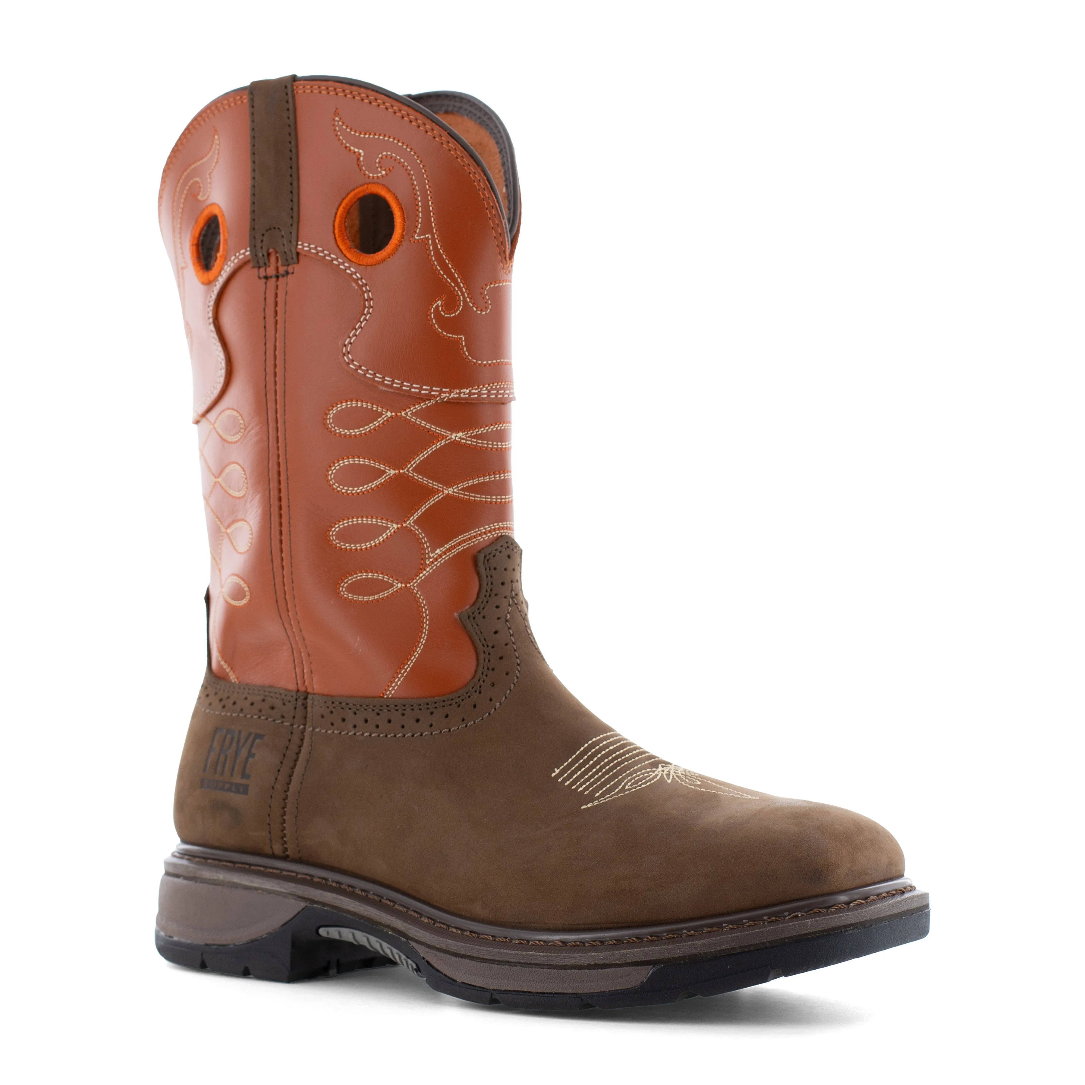 Frye Supply Men's Crafted 10" Steel Toe Western Work Boot - Brown - FR40102