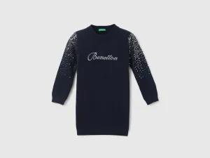 Girls Printed Round Neck Dress