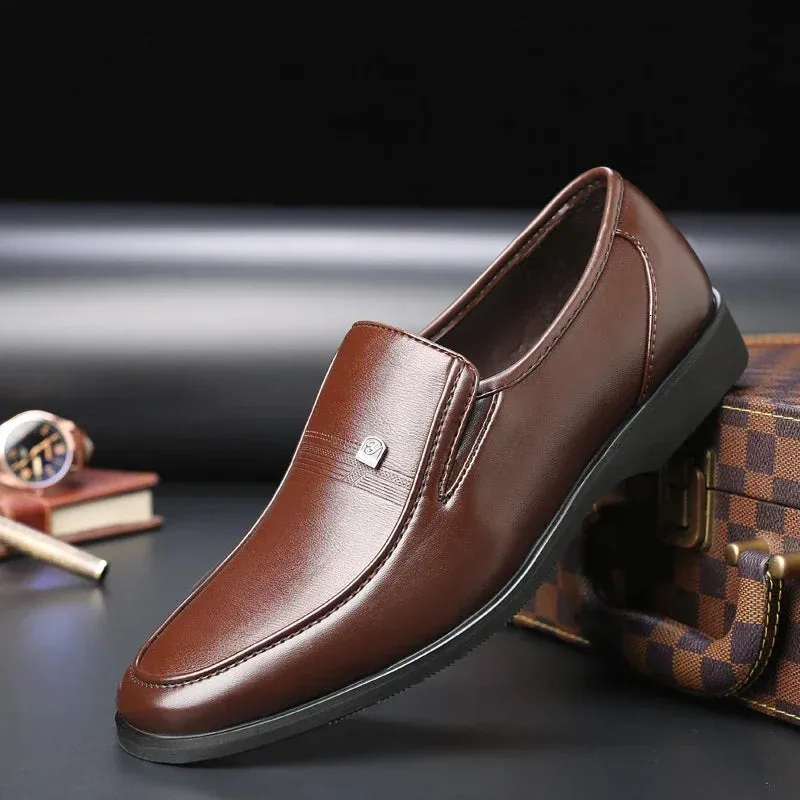 GroßMann Herren Leder Oxford Schuhe in Schwarz