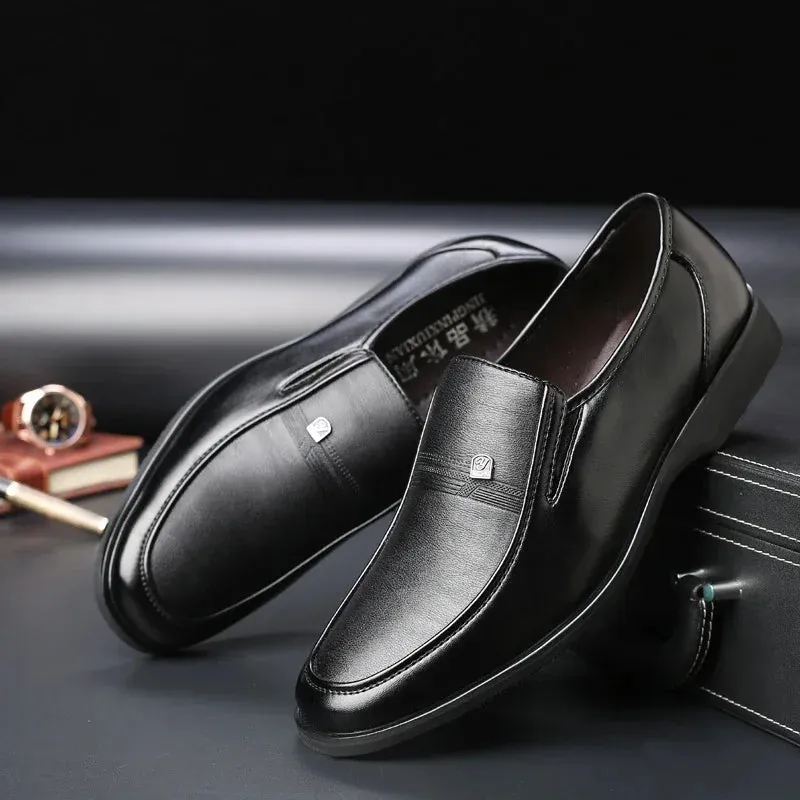 GroßMann Herren Leder Oxford Schuhe in Schwarz