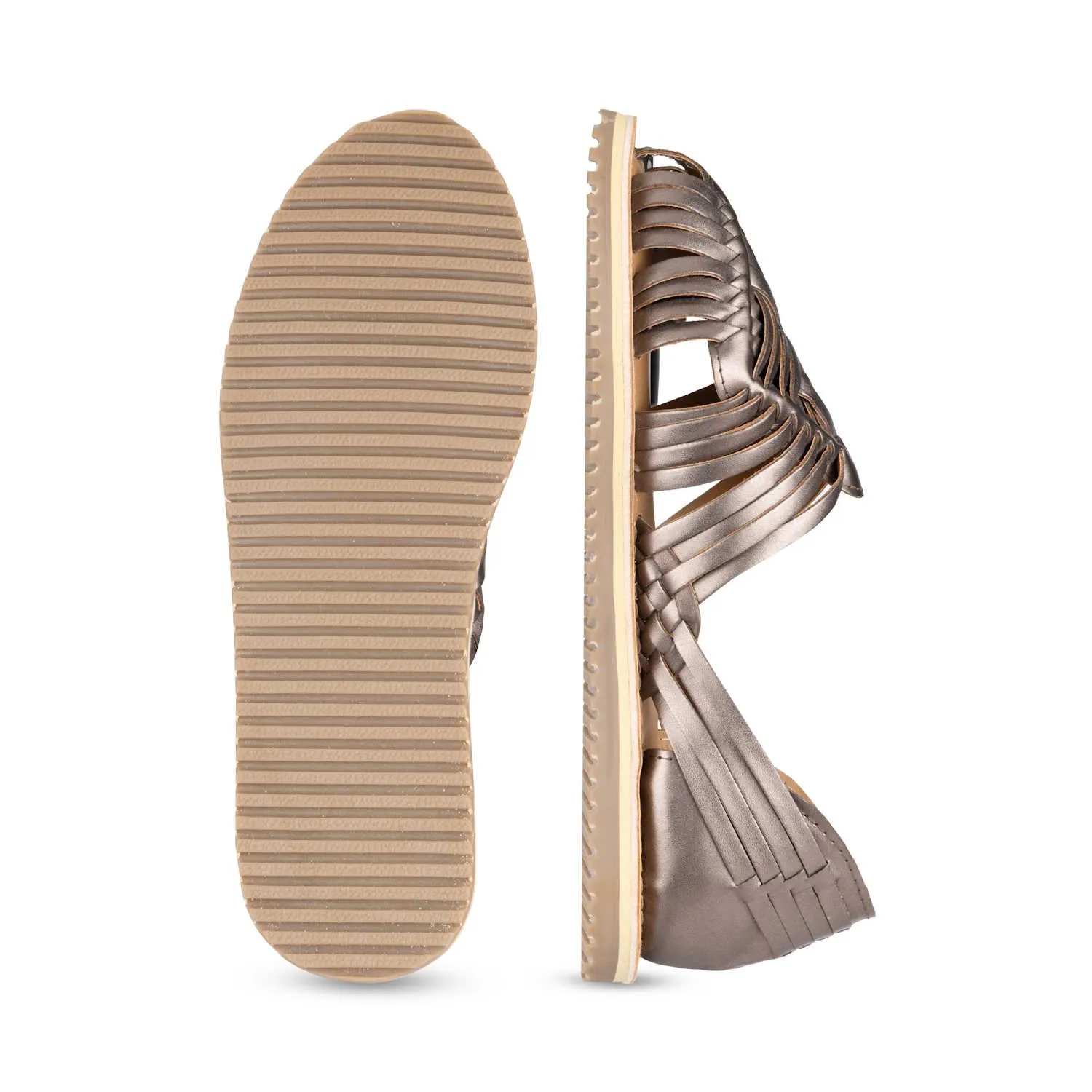 Haora Gunmetal Huarache Sandals
