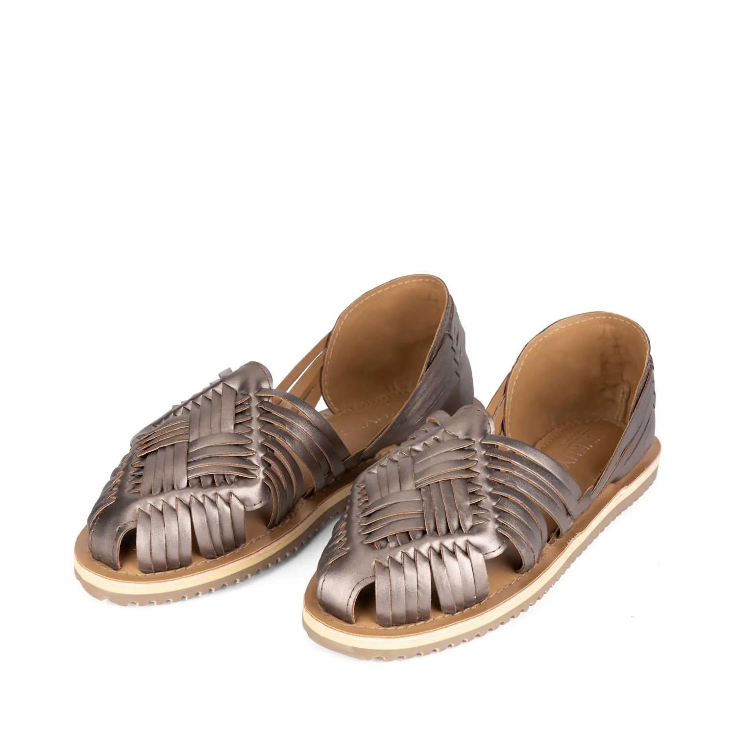 Haora Gunmetal Huarache Sandals