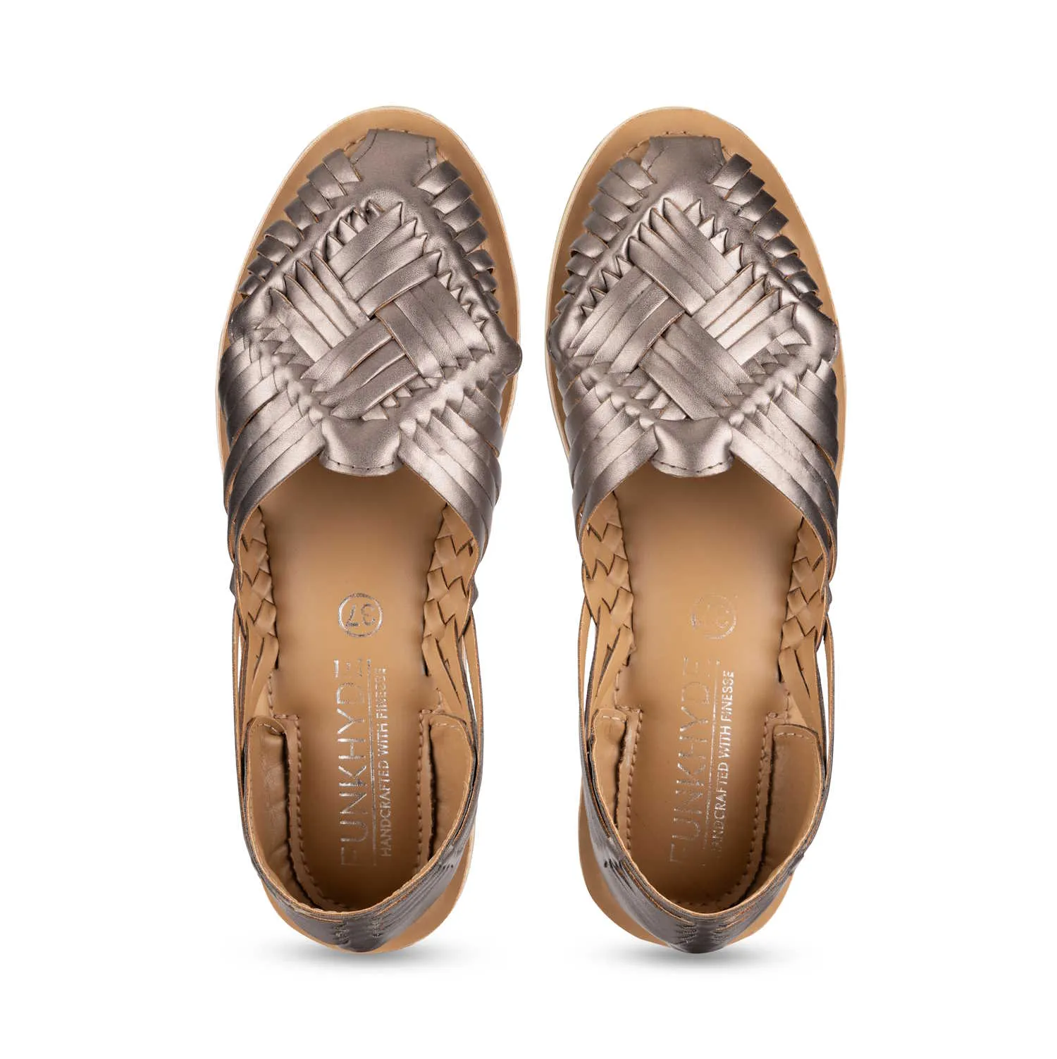 Haora Gunmetal Huarache Sandals