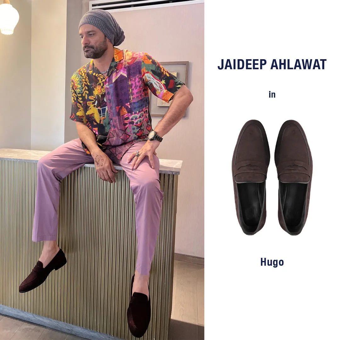 Hugo Brown Suede Loafers For Men
