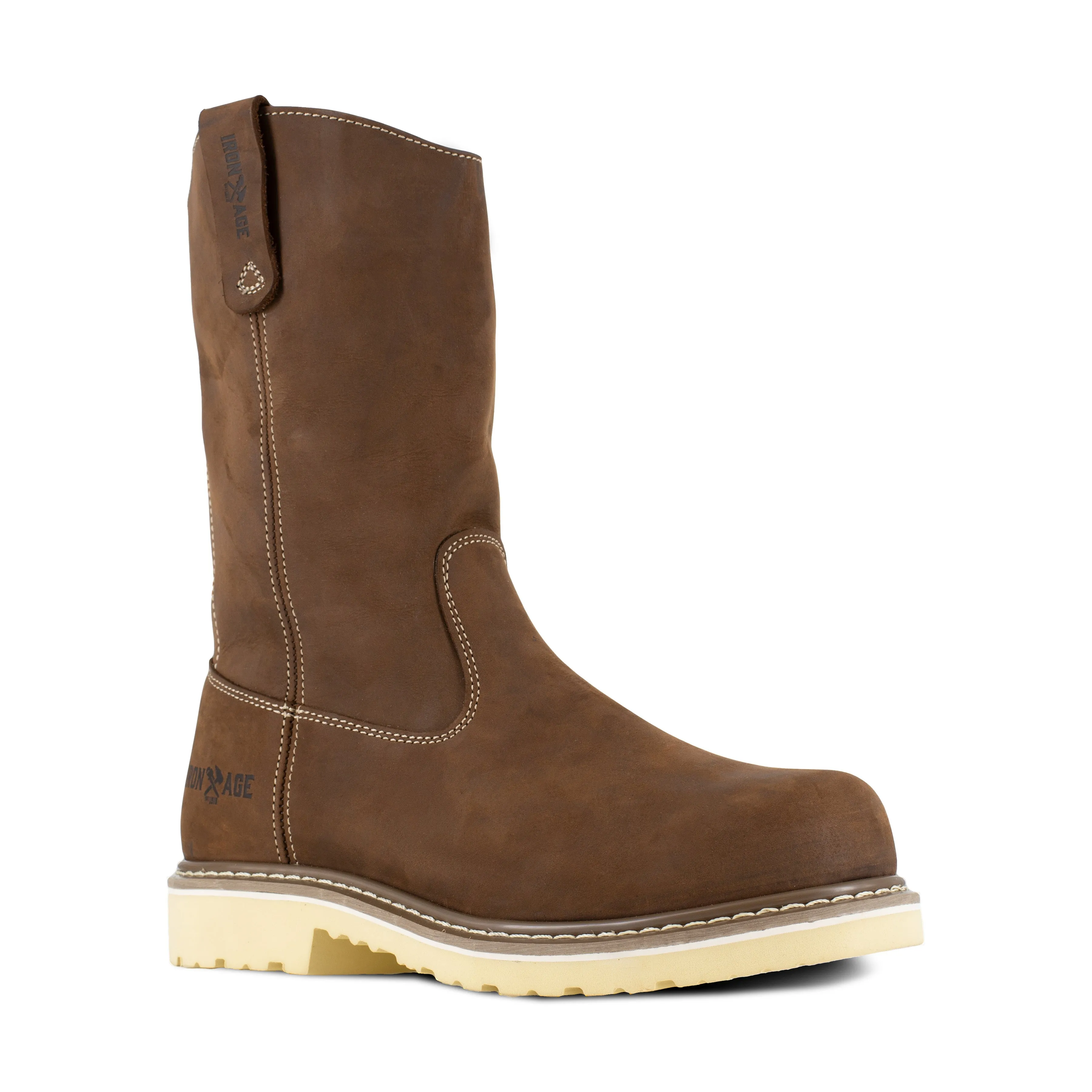 Iron Age Men's Solidifier 11" Comp Toe Wellington Work Boot - Brown - IA5090