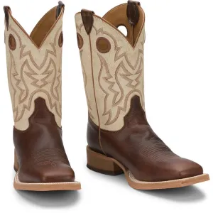 Justin Boots Men's Caddo Cognac Cowhide with Wide Square Toe