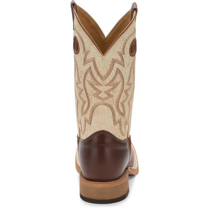 Justin Boots Men's Caddo Cognac Cowhide with Wide Square Toe