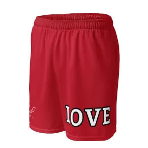 LOVE BY XCLUSIF POETIX RED Unisex mesh shorts