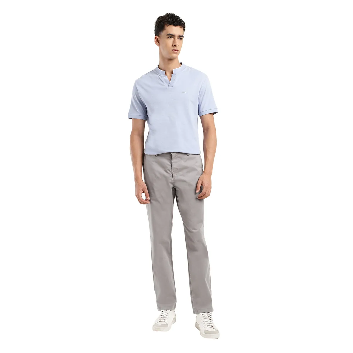 Men's Grey Tapered Chinos