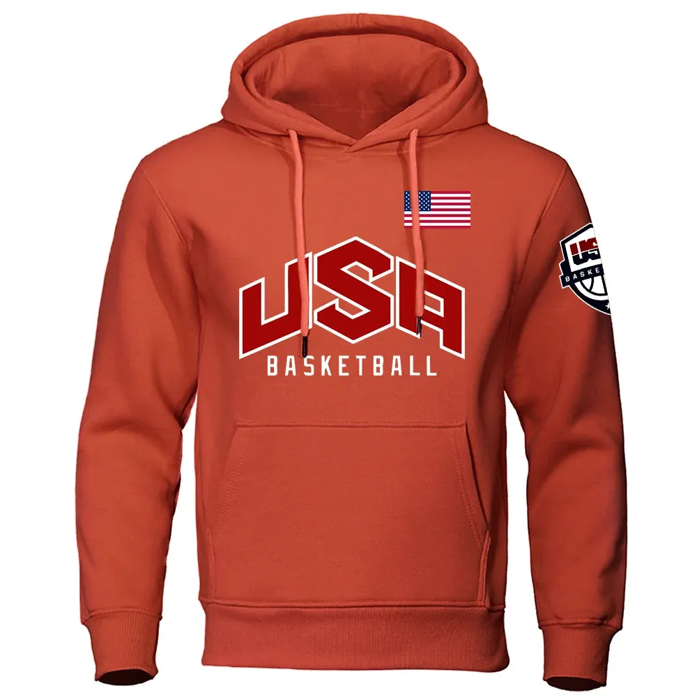 Men's Printed Basketball Sports Hoodies