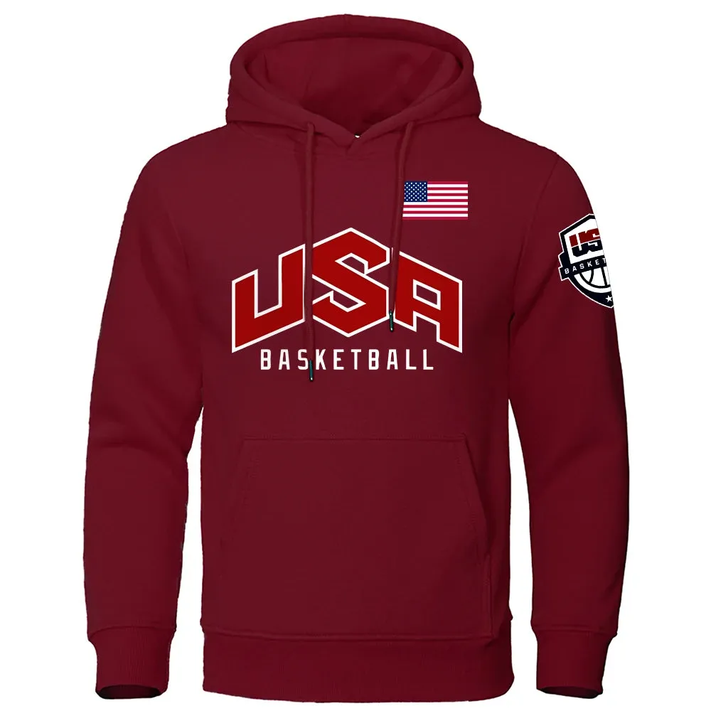 Men's Printed Basketball Sports Hoodies
