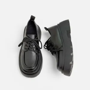 Monacogents | Black Platform Flats Loafers