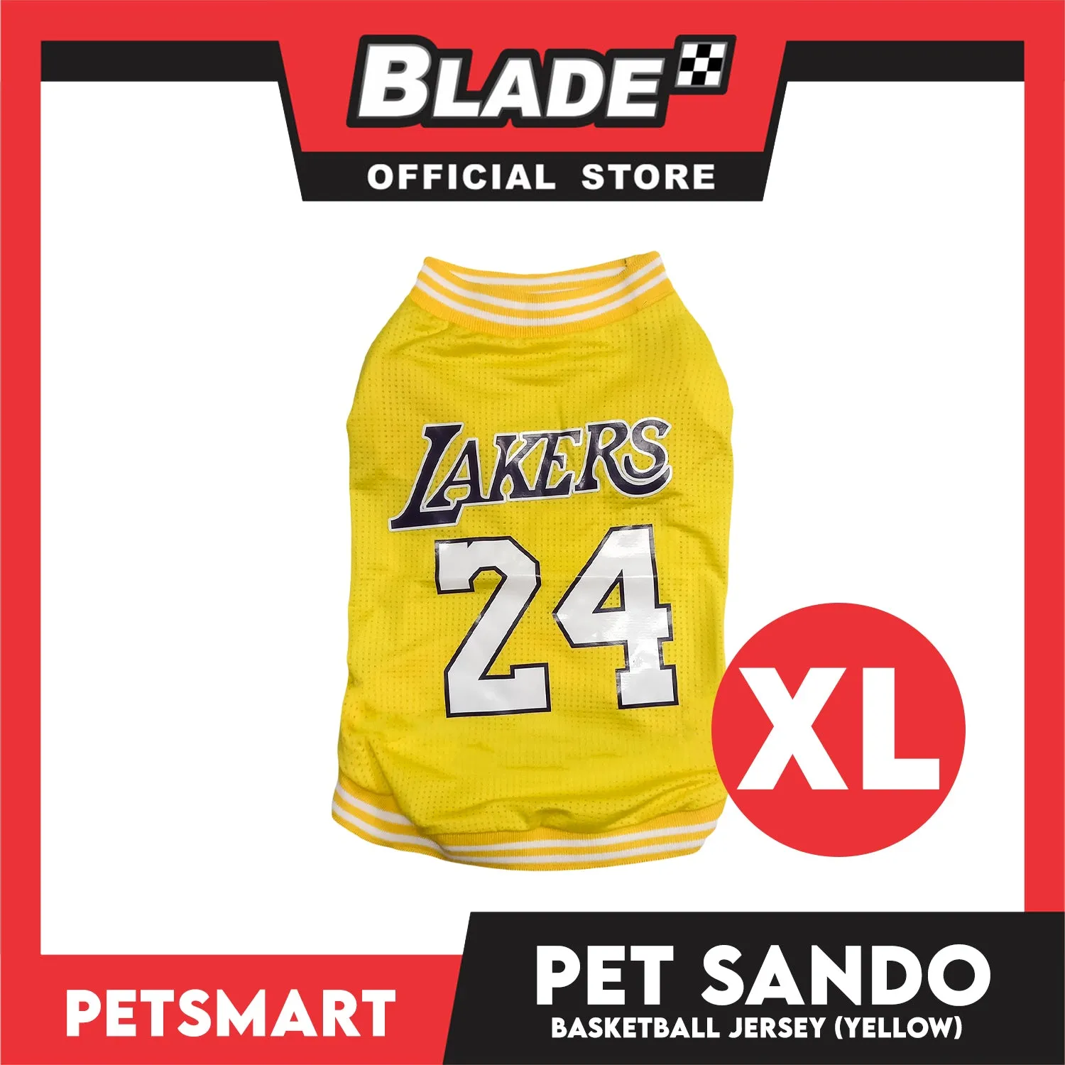 Pet Sando Basketball Jersey Yellow (Extra large)