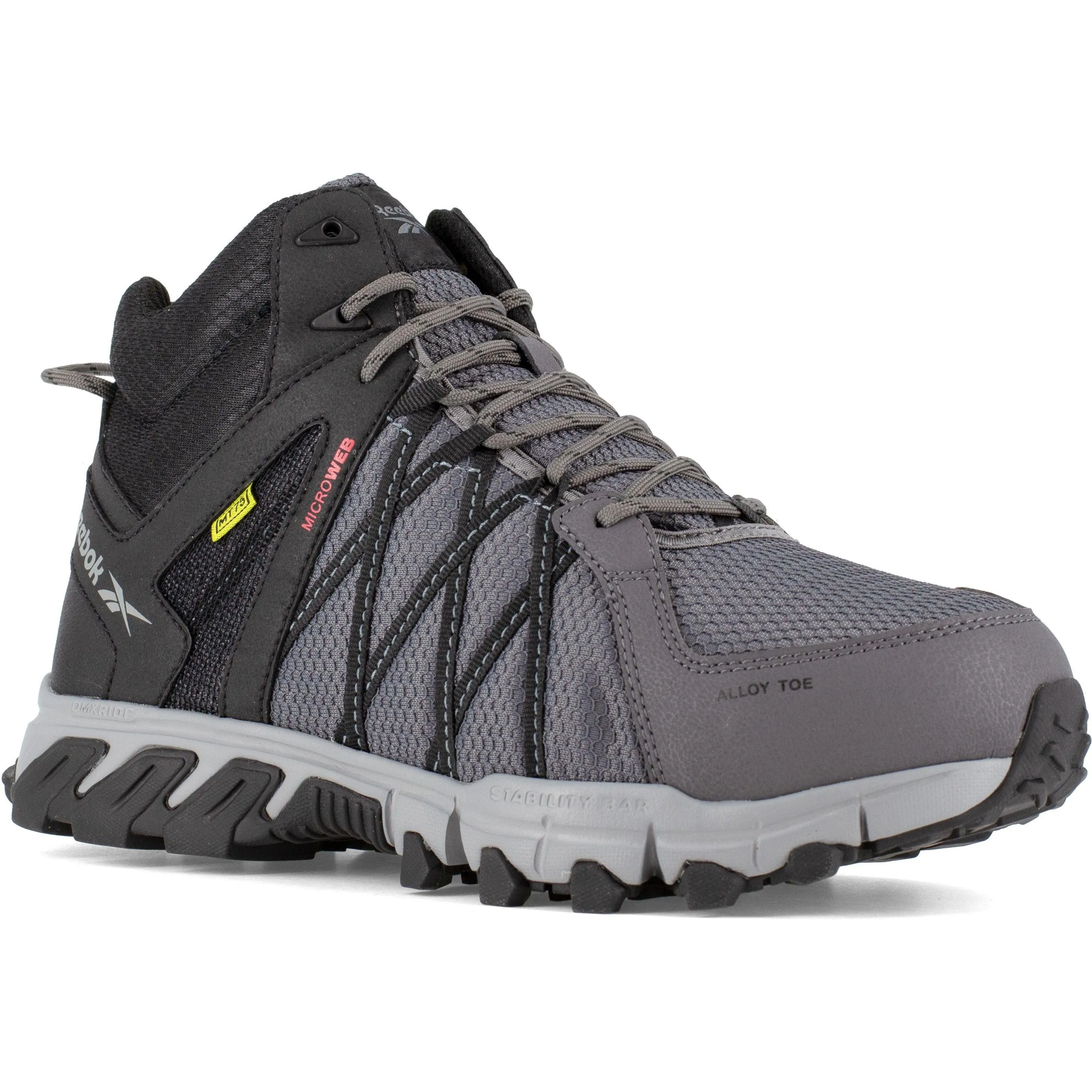 Reebok Men's Trailgrip Alloy Toe CushGuard Metguard Hiker Work Boot - Grey - RB3404