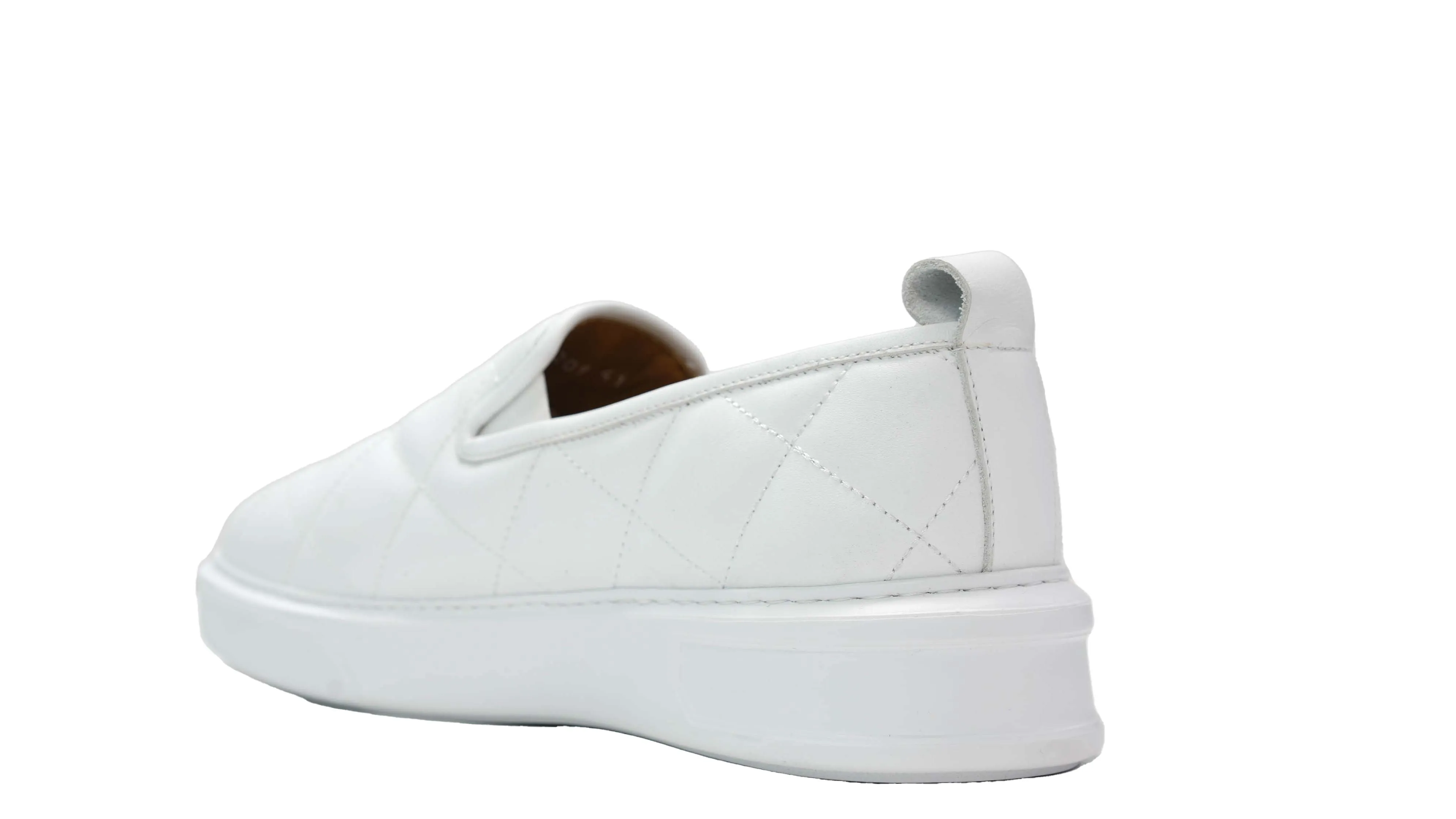 Roberto Serpentini Men's White Slip On Shoe MC3276