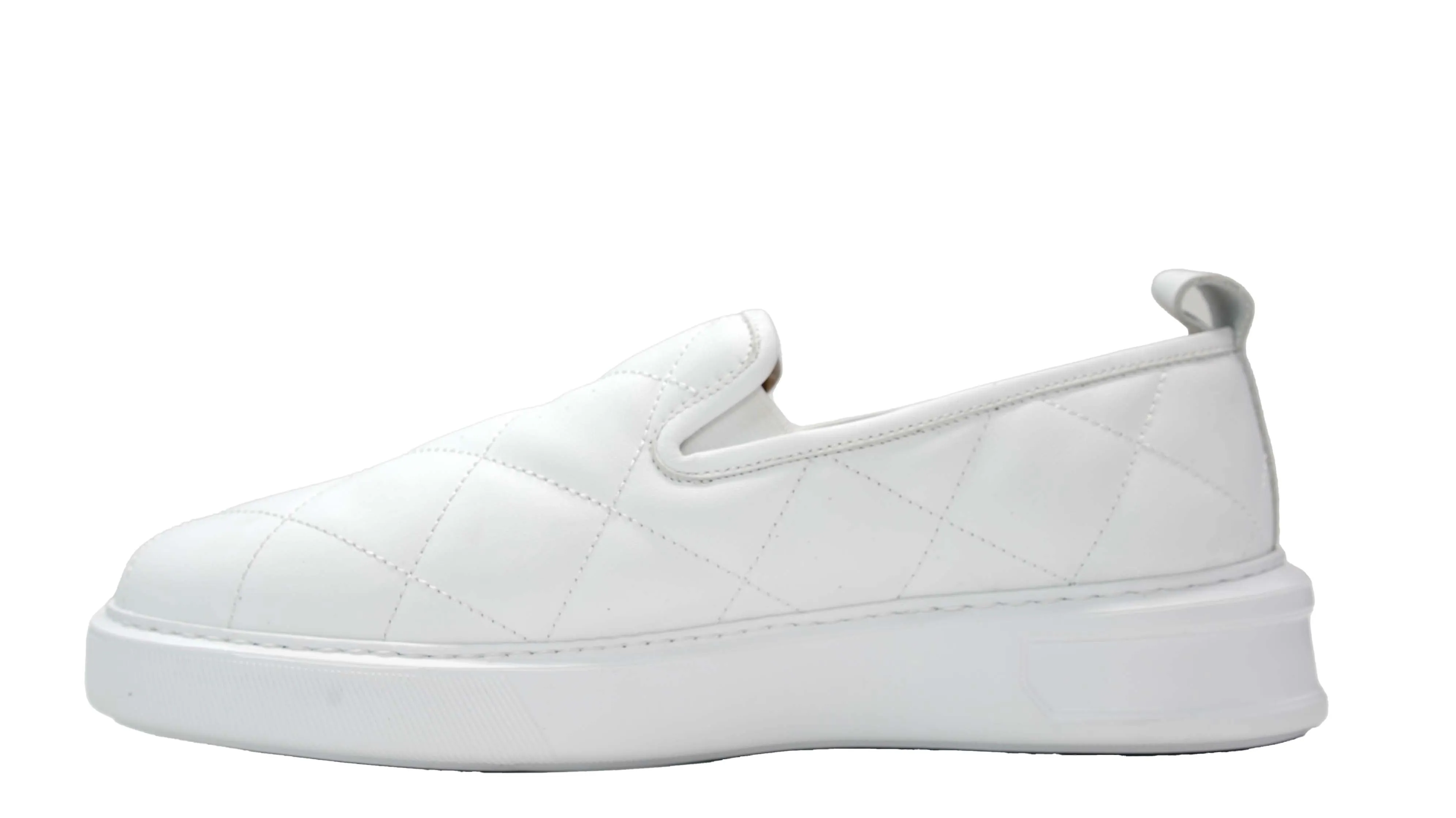 Roberto Serpentini Men's White Slip On Shoe MC3276