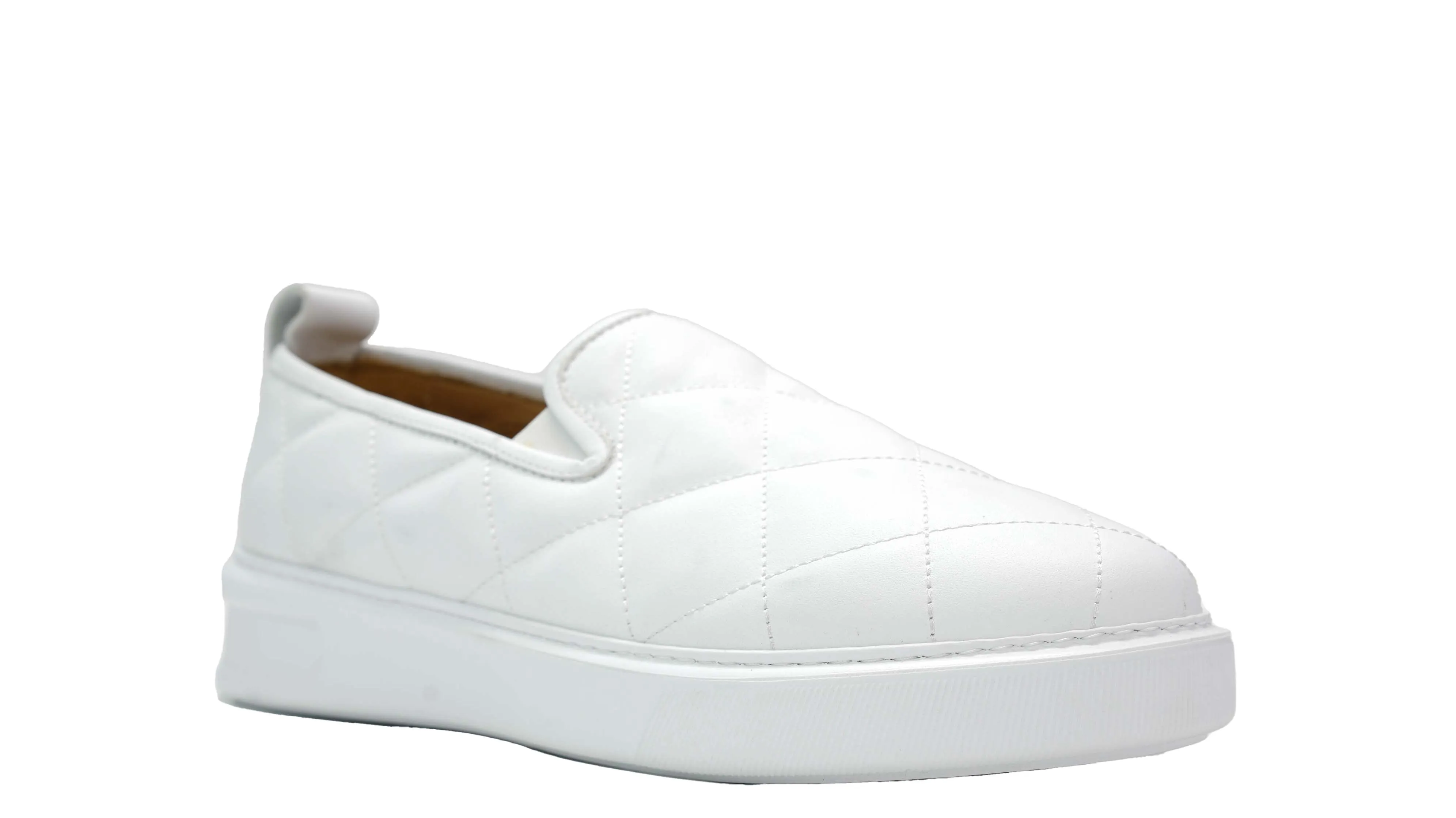 Roberto Serpentini Men's White Slip On Shoe MC3276
