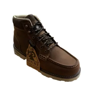 Rocky Brands Men's Soft Mocc Toe Lacer Brown Work Boots