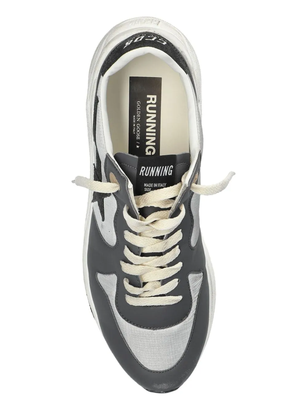 Running sole leather sneakers