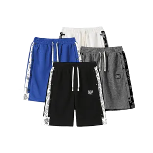 Side cashew flower drawstring shorts-D101 | Inspanda
