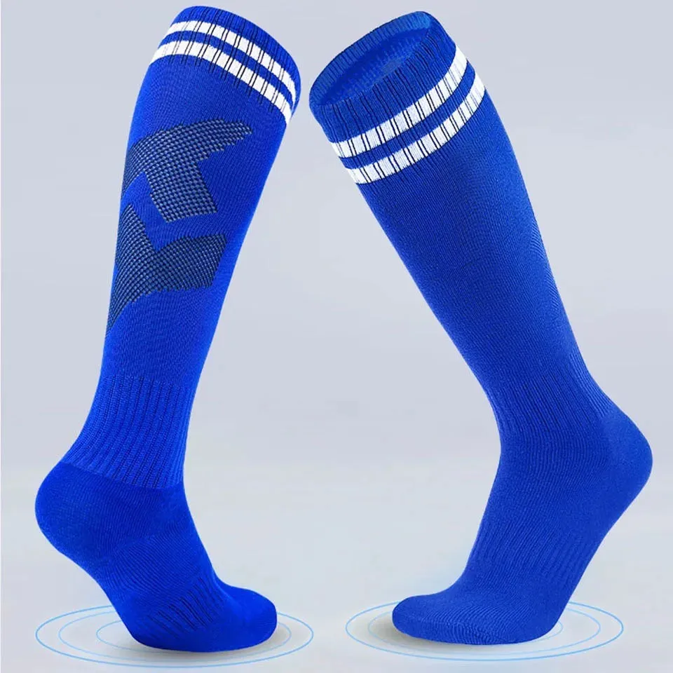 Soccer Long Knee High Towel Bottom Sports Sock