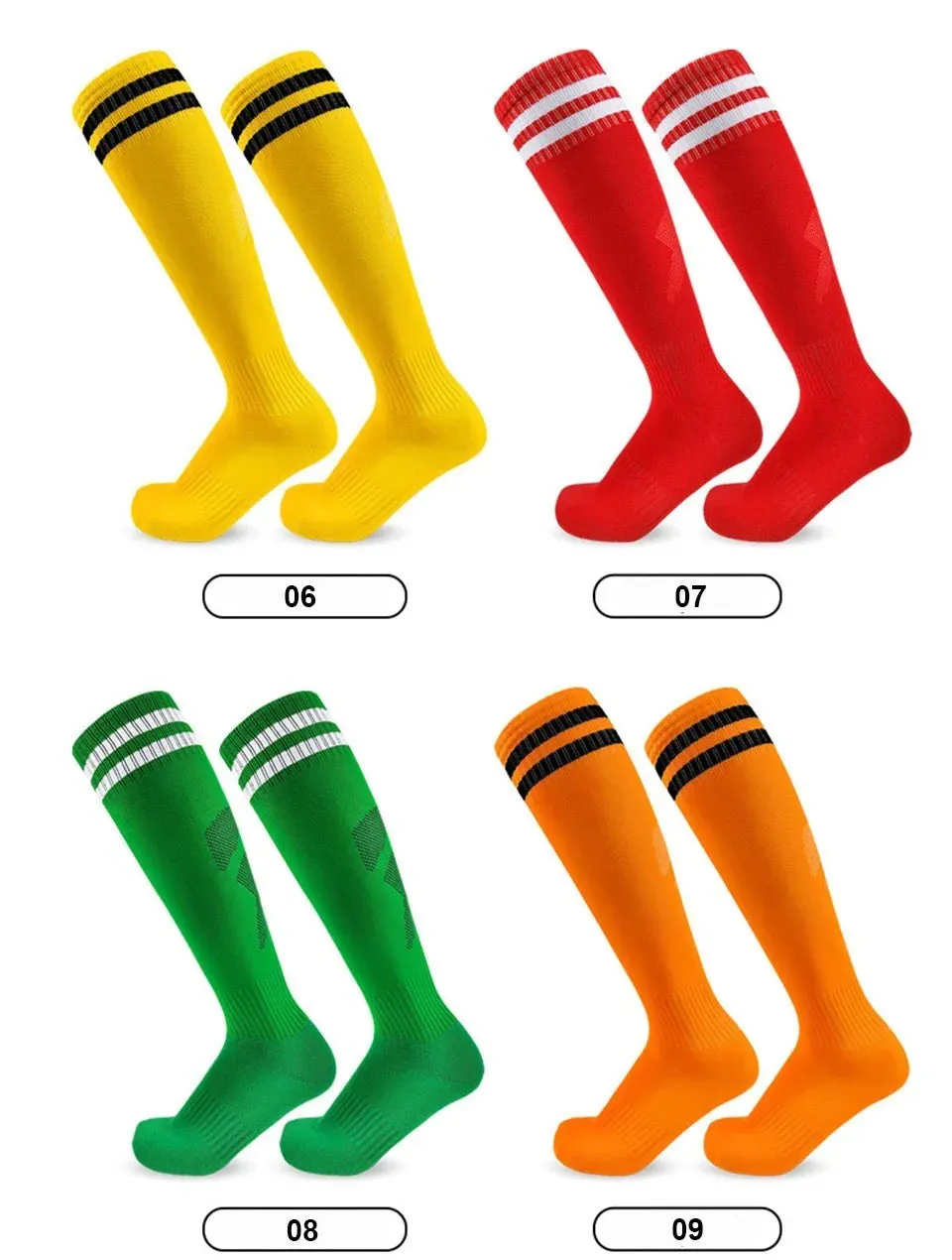 Soccer Long Knee High Towel Bottom Sports Sock