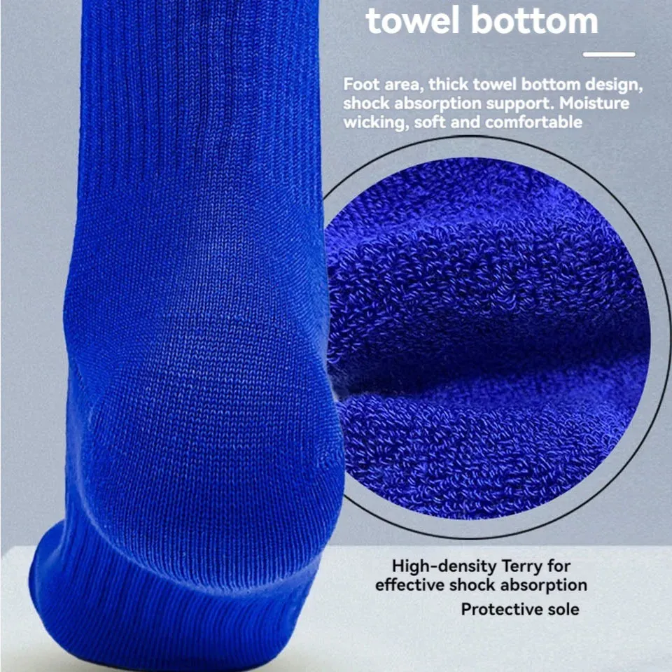 Soccer Long Knee High Towel Bottom Sports Sock