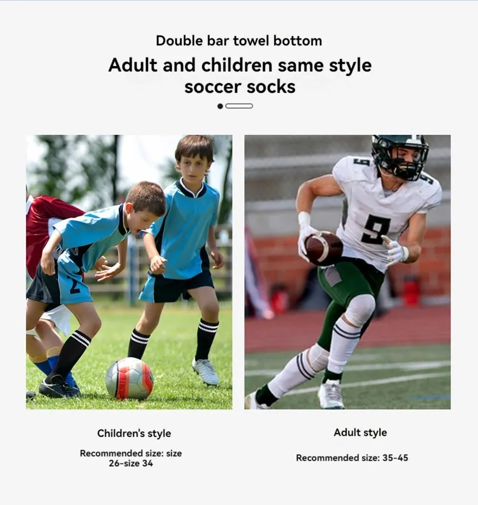 Soccer Long Knee High Towel Bottom Sports Sock