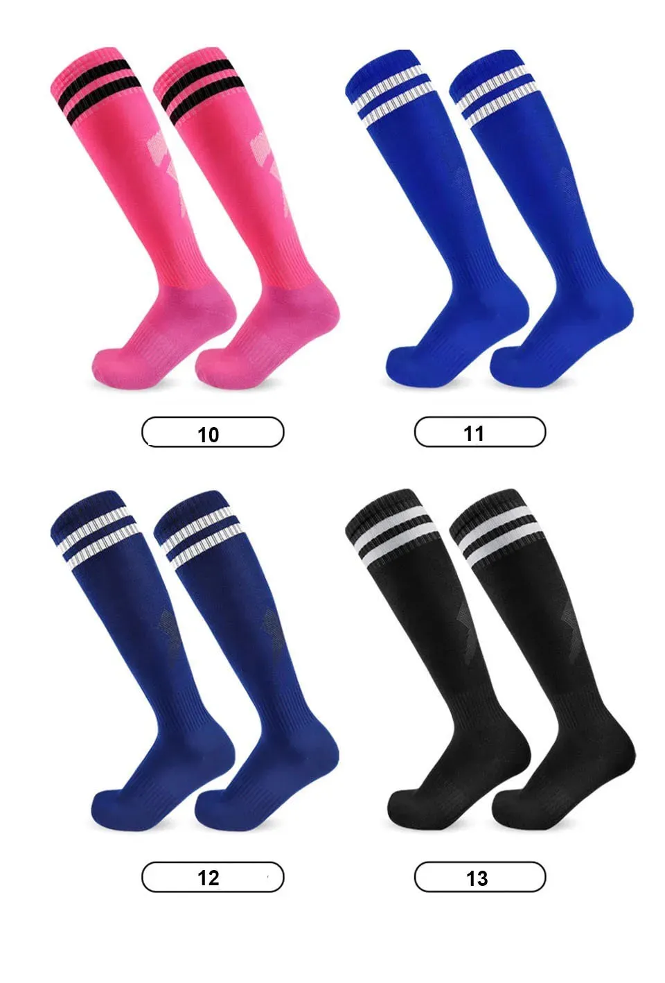 Soccer Long Knee High Towel Bottom Sports Sock