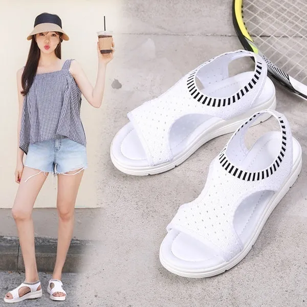 Summer Sandals Flat Platform Shoes Strap Ank Youth Girls Sandal Casual Walking Sneakers