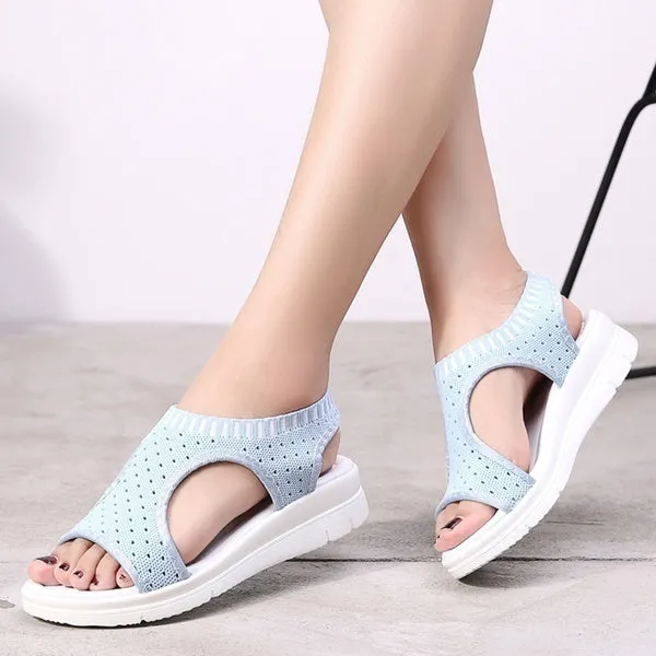 Summer Sandals Flat Platform Shoes Strap Ank Youth Girls Sandal Casual Walking Sneakers
