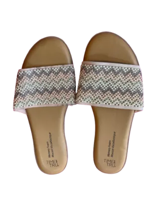 Time And Tru Memory Foam Rhinestone Sandals