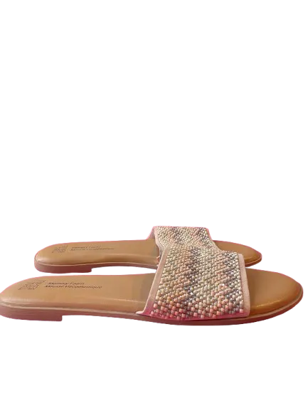 Time And Tru Memory Foam Rhinestone Sandals