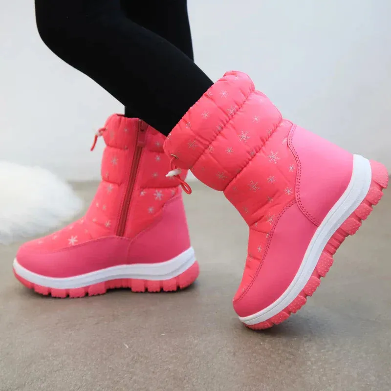 Warm And Waterproof - Non - Slip Snow Boots For Girls And Women