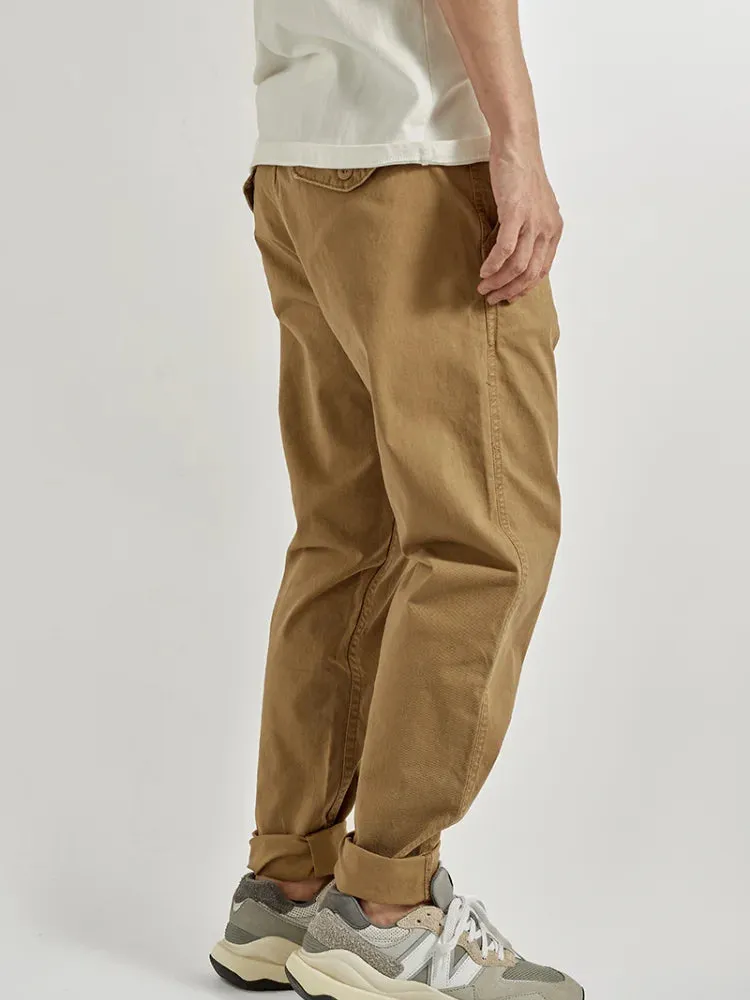 Washed Old Woven Hole Cargo Pants - Men's Fashion Slim Straight Casual Pencil Trousers in 97% Cotton
