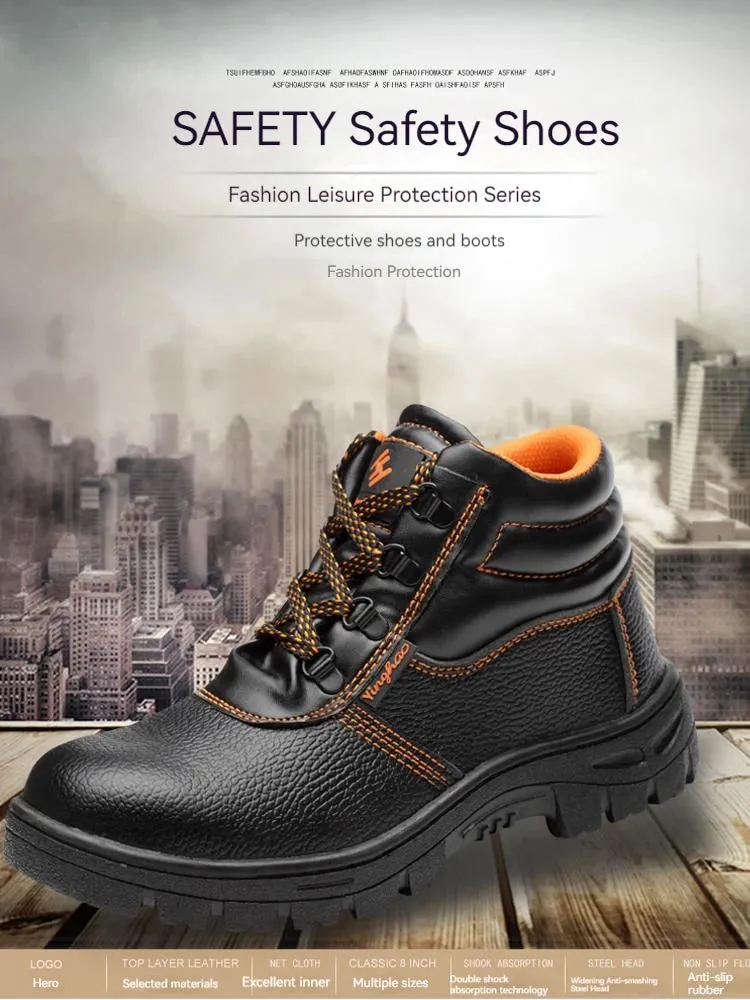 Wear-Resisting Work Safety Boots – Anti-Smash, Anti-Puncture Work Sneakers, Waterproof Boots, Indestructible Protective Work Boots for Men