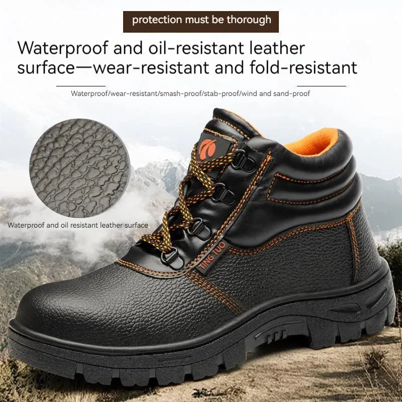 Wear-Resisting Work Safety Boots – Anti-Smash, Anti-Puncture Work Sneakers, Waterproof Boots, Indestructible Protective Work Boots for Men