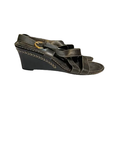 What's What Aerosoles Brown Wedge Sandals